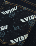 Jeans cropped fit stampa monogramma EVISU