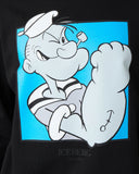 FELPA POPEYE NERA CON LOGO HERITAGE